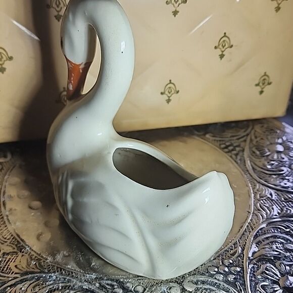 Vintage 1940's Swan Planter Coquette Bridal - Picture 7 of 10